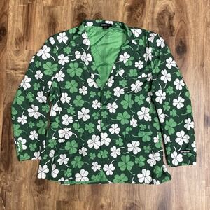Suitmeister St Patrick's Day Shamrock Blazer Jacket Green Men's XL (46-48)